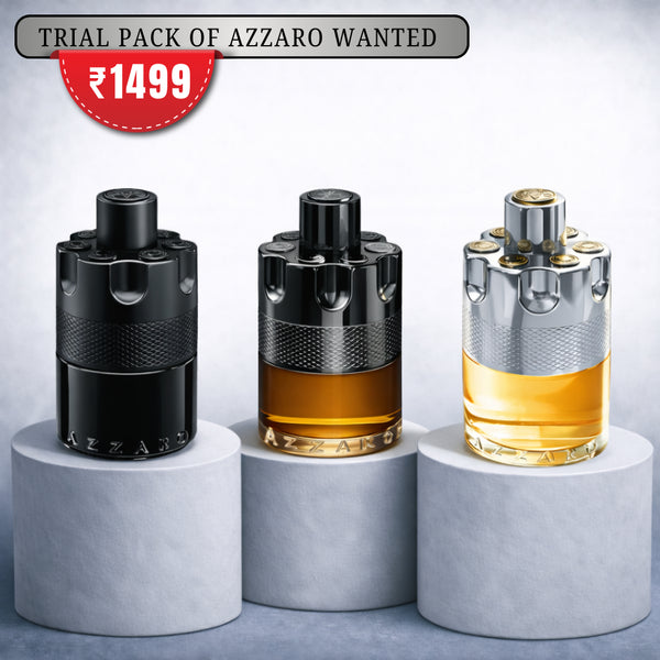 Trial Pack Of Azzaro Wanted 50ml X 3 Combo for Men.