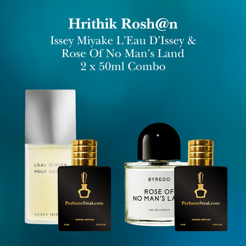 Hrithik Rosh@n - L'Eau d'Issey by Issey Miyake & Rose Of No Man's Land Byredo 50ml  Combo